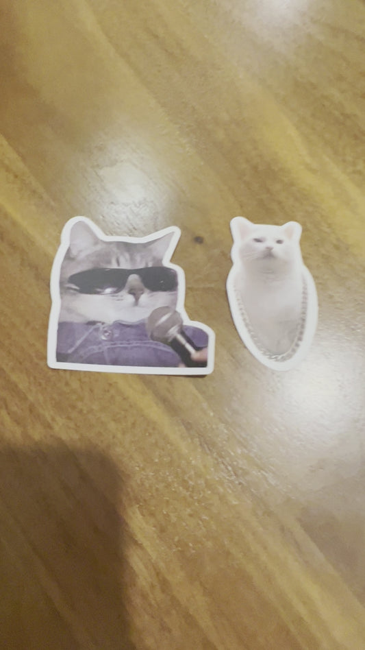 Gangsta Cat Sticker 2-pack!